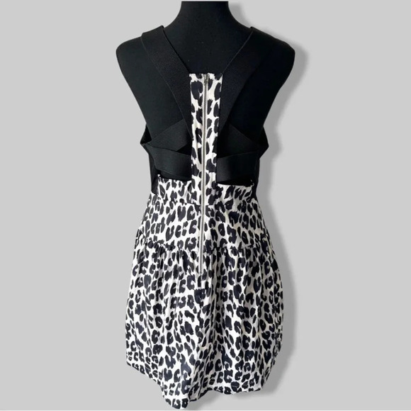 French Connection Leopard Print Racerback Cocktail Dress - Picture 3 of 13